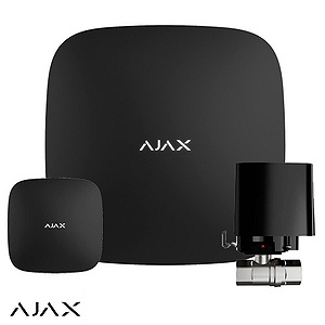 Комплект сигналізації Ajax з 1 краном WaterStop 1/2" Ajax Hub2 + LeaksProtect Чорний Комплект сигналізації Ajax з 1 краном WaterStop 1/2" Ajax Hub2 + LeaksProtect Чорний