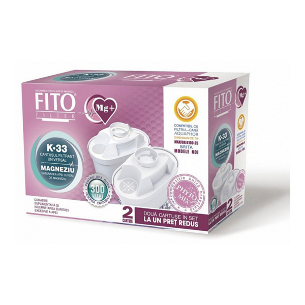 Комплект картриджей Fito Filter K-33 (2 шт) Mg+ магний для фильтров кувшинов Brita Maxtra Комплект картриджів Fito Filter K-33 (2 шт) Mg+ магній для фільтрів глечиків Brita Maxtra