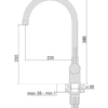 Комбінований змішувач FABIANO FKM FKM 313 Chrome 02 Комбінований змішувач FABIANO FKM FKM 313 Chrome 02