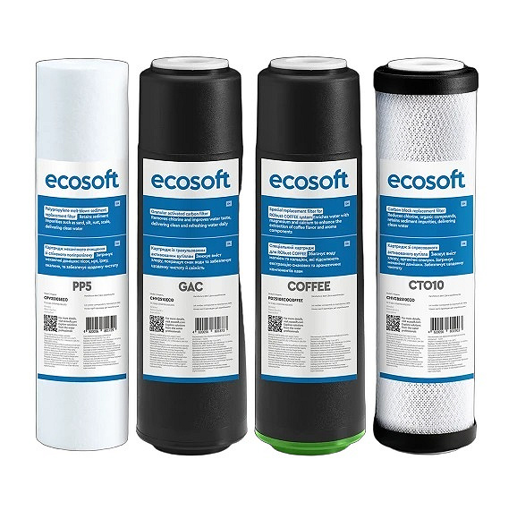 Комплект картриджів Ecosoft RObust COFFEE з мембраною Ecosoft 500GPD (CSV3012500ECO)