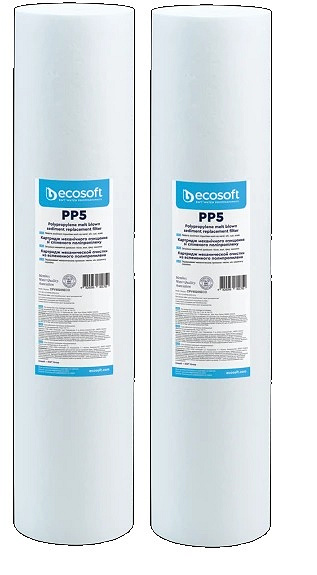 Змінні картриджи (2 шт) зі спіненого поліпропілену Ecosoft 4,5”x 20” 5 мкм ( CPV45204ECO) Змінні картриджи (2 шт) зі спіненого поліпропілену Ecosoft 4,5”x 20” 5 мкм ( CPV45204ECO)