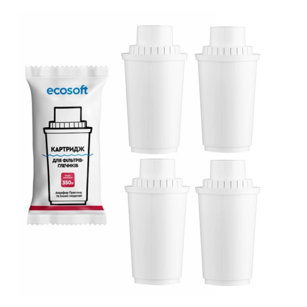 Картриджи (4 шт) Ecosoft для глечиків Аквафор (7 см). Виробництво Україна Картриджи (4 шт) Ecosoft для глечиків Аквафор (7 см). Виробництво Україна