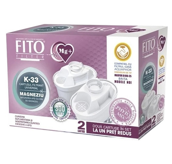Комплект картриджей Fito Filter K-33 (2 шт) Mg+ магний для фильтров кувшинов Brita Maxtra Комплект картриджів Fito Filter K-33 (2 шт) Mg+ магній для фільтрів глечиків Brita Maxtra