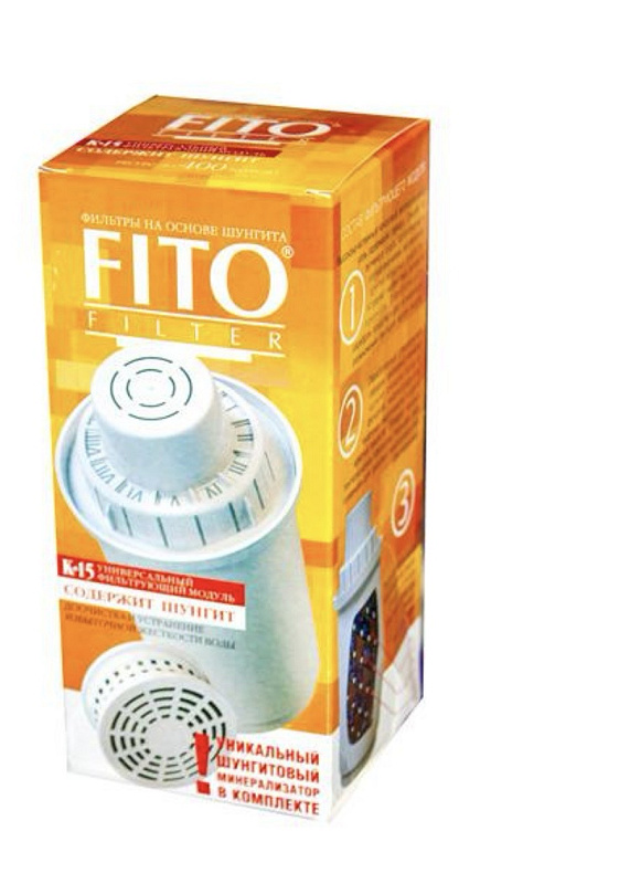 Набір картриджів Fito Filter К15 ( 3 шт ) з шунгітовим мінералізатором для глечиків Аквафор (діаметр 70 мм) Набір картриджів Fito Filter К15 ( 3 шт ) з шунгітовим мінералізатором для глечиків Аквафор (діаметр 70 мм)