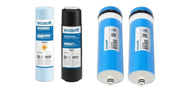 Комплект картриджів Ecosoft RObust 4000 2шт Мембрана Ecosoft 500GPD (CSV3012500ECO)