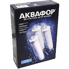 Комплект картриджів Аквафор К3-KH-K7 жорстка вода для потрійного фільтра Аквафор Кристал Комплект картриджів Аквафор К3-KH-K7 жорстка вода для потрійного фільтра Аквафор Кристал