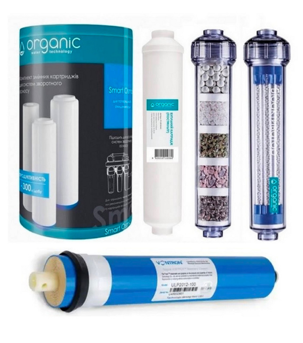 Комплект картриджів Organic Smart Osmo 7 мембрана Vontron 100G Комплект картриджів Organic Smart Osmo 7 мембрана Vontron 100G