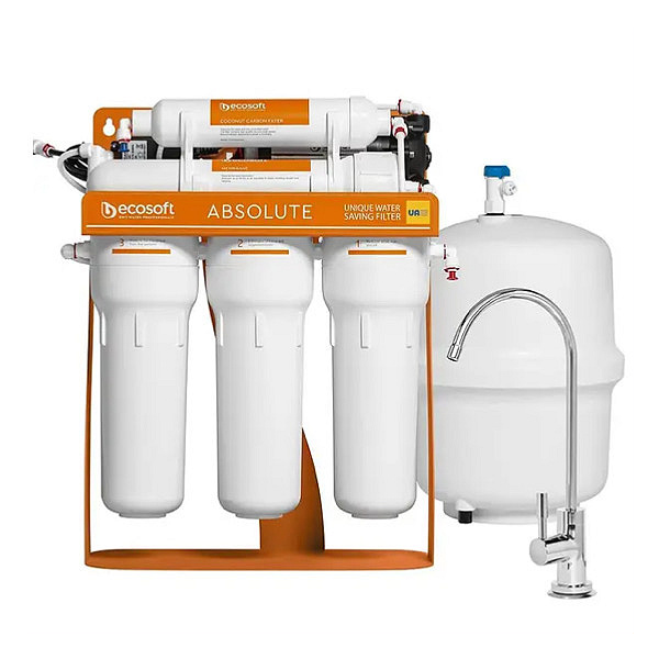 Фільтр зворотного осмосу Ecosoft Absolute 5-50P (MO575PSEC) з помпою на станині Фільтр зворотного осмосу Ecosoft Absolute 5-50P (MO575PSEC) з помпою на станині
