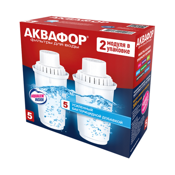 Комплект картриджів Аквафор В5 (2 шт) для фільтра глечика Комплект картриджів Аквафор В5 (2 шт) для фільтра глечика