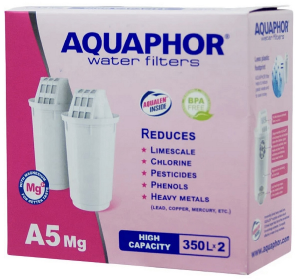 3 комплекта картриджів Аквафор А5 mg (x2) та Fitofilter K15 mg (x4) Magnesium 3 комплекта картриджів Аквафор А5 mg (x2) та Fitofilter K15 mg (x4) Magnesium