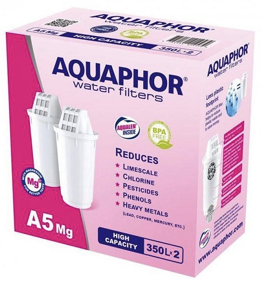 3 комплекта картриджів Аквафор А5 mg (x2) та Fitofilter K15 mg (x4) Magnesium 3 комплекта картриджів Аквафор А5 mg (x2) та Fitofilter K15 mg (x4) Magnesium