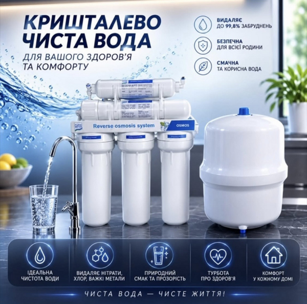 Фільтр зворотного осмосу Чиста Лінія ОСМО М Фільтр зворотного осмосу Чиста Лінія ОСМО М