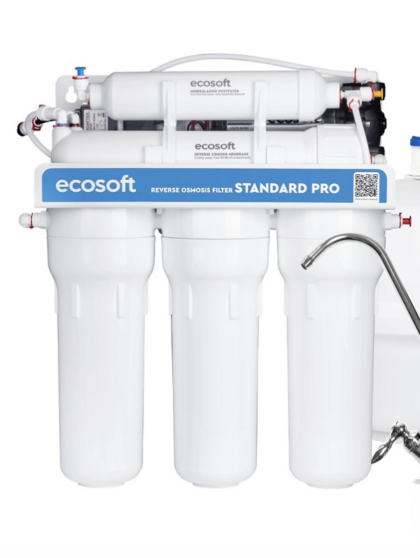 Фільтр зворотного осмосу Ecosoft Standard PRO 5-50P (MO550PECOSTD) + набір картриджів CHV3ECO Фільтр зворотного осмосу Ecosoft Standard PRO 5-50P (MO550PECOSTD) + набір картриджів CHV3ECO