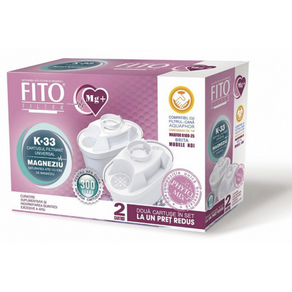 Комплект картриджей Fito Filter K-33 (2 шт) Mg+ магний для фильтров кувшинов Brita Maxtra Комплект картриджів Fito Filter K-33 (2 шт) Mg+ магній для фільтрів глечиків Brita Maxtra