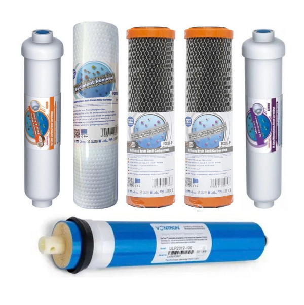 Набор картриджів AQUAFILTER №6 (РР10-BL-Р-BL-Р) покращений для зворотного осмосу з мембраною Vontron 1812-100 Набор картриджів AQUAFILTER №6 (РР10-BL-Р-BL-Р) покращений для зворотного осмосу з мембраною Vontron 1812-100