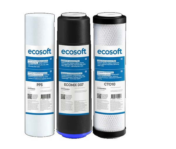 Комплект картриджів Ecosoft CMV3ECO х2 для проточного фільтра Комплект картриджів Ecosoft CMV3ECO х2 для проточного фільтра