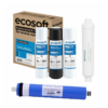 Комплект картриджів Ecosoft (PP5-GAC-PP1 + Постфільтр + Мембрана Vontron)