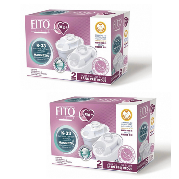 Комплект Картриджів Fito Filter K-33 (x4) Mg+ для глечіків Brita Maxtra Комплект Картриджів Fito Filter K-33 (x4) Mg+ для глечіків Brita Maxtra