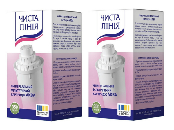 Комплект картриджів Чиста Лінія Аква (6шт) Комплект картриджів Чиста Лінія Аква (6шт)