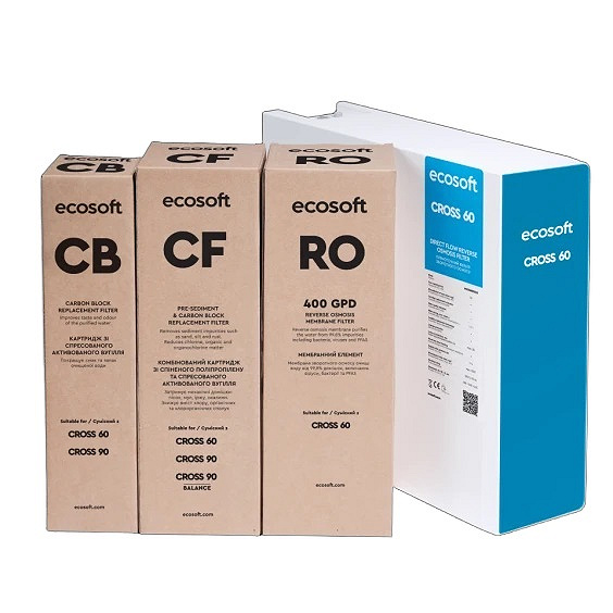Фільтр зворотного осмосу Еcosoft CROSS 60 (MO3400PECO) Фільтр зворотного осмосу Еcosoft CROSS 60 (MO3400PECO)