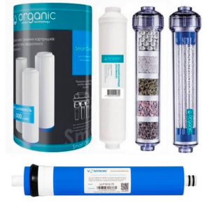 Комплект картриджів Organic Smart Osmo 7 мембрана Vontron 75G Комплект картриджів Organic Smart Osmo 7 мембрана Vontron 75G
