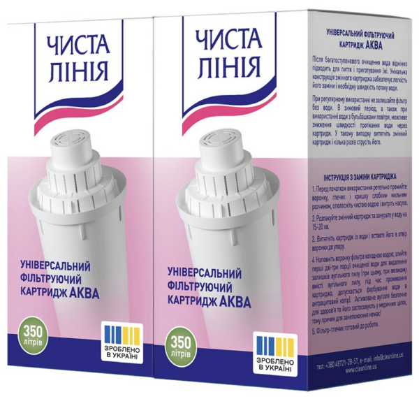Комплект картриджів Чиста Лінія Аква (3шт)