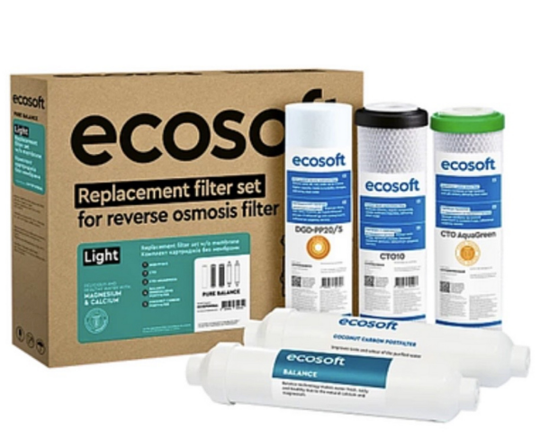 Комплект картриджів Ecosoft P'ure Balance 12 місяців (CHV6PUREBAL) мембрана Canature 1812–75GPD Комплект картриджів Ecosoft P'ure Balance 12 місяців (CHV6PUREBAL) мембрана Canature 1812–75GPD