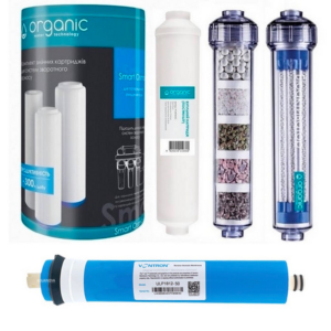 Комплект картриджів Organic Smart Osmo 7 мембрана Vontron 50G Комплект картриджів Organic Smart Osmo 7 мембрана Vontron 50G
