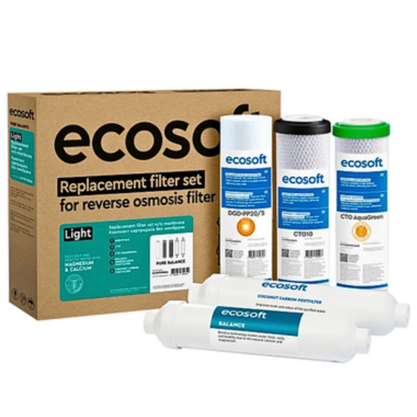 Комплект картриджів Ecosoft P'ure Balance 12 місяців (CHV6PUREBAL) мембрана Canature 1812–75GPD Комплект картриджів Ecosoft P'ure Balance 12 місяців (CHV6PUREBAL) мембрана Canature 1812–75GPD