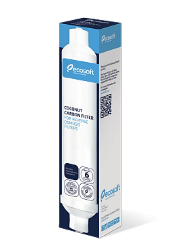 Комплект картриджів Ecosoft (PP5-GAC-PP1 + Постфільтр + Мембрана Vontron)