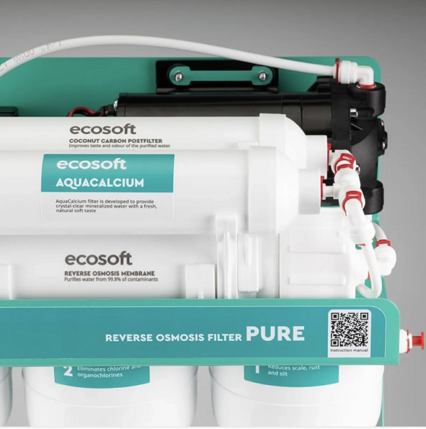 Фільтр зворотного осмосу Ecosoft P’URE AquaCalcium Mint з помпою на станині (MO675PSMACECO) Фільтр зворотного осмосу Ecosoft P’URE AquaCalcium Mint з помпою на станині (MO675PSMACECO)