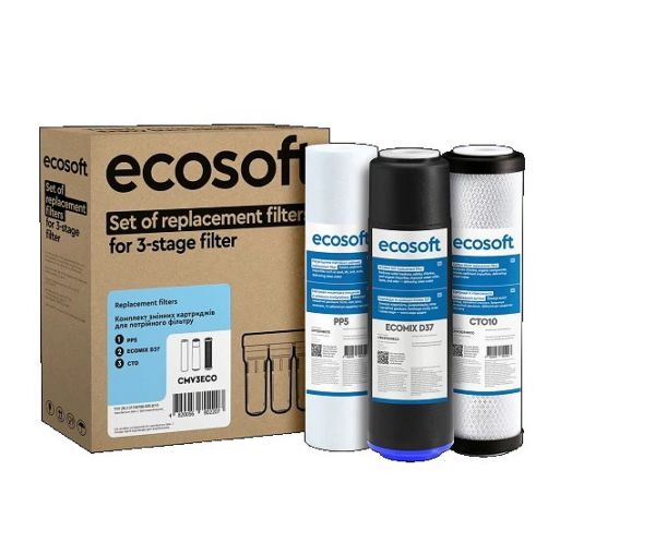 Комплект картриджів Ecosoft CMV3ECO х2 для проточного фільтра Комплект картриджів Ecosoft CMV3ECO х2 для проточного фільтра