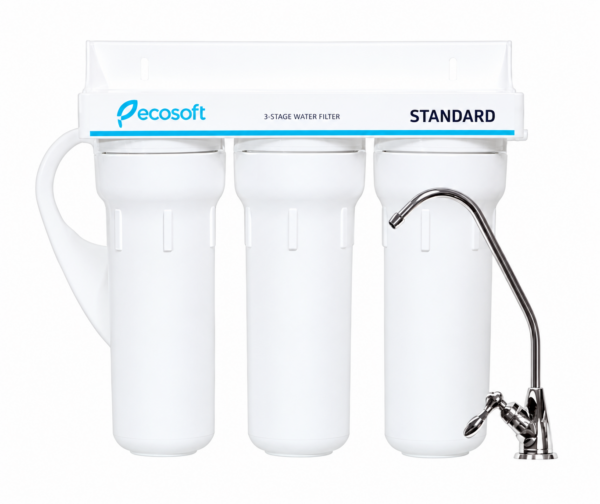 Ecosoft Standard — потрійна система очищення, білий фон Потрійна система очищення Ecosoft Standard