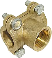 Врізка трубна (відведення) 1/2" бр LEX УК3801-В