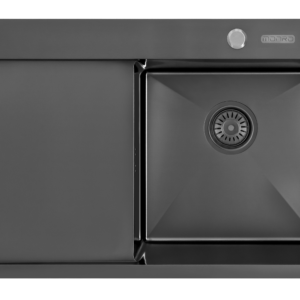 Мийка MC-S7849H Вlack HDE (2.7/1.0/220) з крилом, чаша праворуч, з отвором
