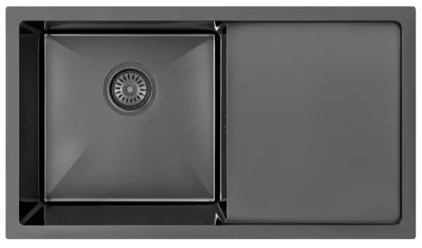 Мийка 7844 HDE (2.7/1.0/220) black без отвора з крилом чаша з лiва