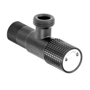 ORSO Кран кутовий 1/2*1/2 SSА14В (круглий) Blacк НЕРЖ.