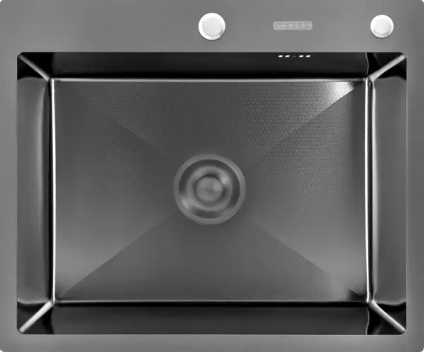 MONRO Мийка 6050 HD/Ob (2.50/0,55/220) Black Dekor з отвором