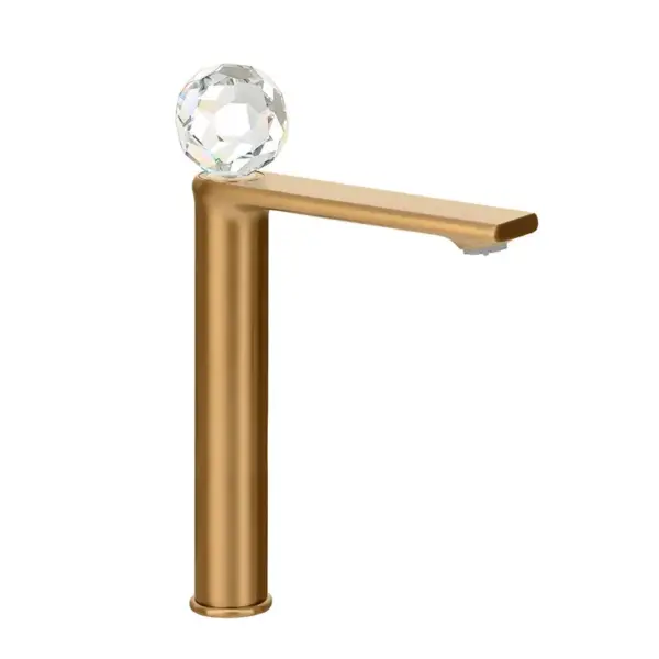 Змішувач для умивальника високий MONE Deluxe 27002RG Dream Crystal Rose Gold