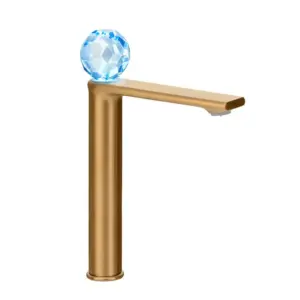 Високий змішувач для умивальника з підсвіткою MONE Deluxe Dream Crystal 27002RG LED RoseGold Високий змішувач для умивальника з підсвіткою MONE Deluxe Dream Crystal 27002RG LED RoseGold