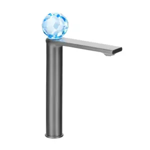 Умивальник змішувач високий Dream Crystal з підсвічуванням 27002GG GunGray+LED Умивальник змішувач високий Dream Crystal з підсвічуванням 27002GG GunGray+LED