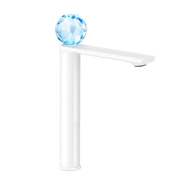 Високий змішувач для умивальника з підсвіткою MONE Deluxe Dream Crystal 27002W LED White Високий змішувач для умивальника з підсвіткою MONE Deluxe Dream Crystal 27002W LED White