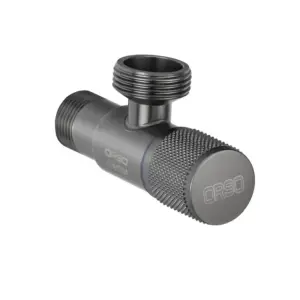 ORSO Кран кутовий 1/2*1/2 SS XY-8094G (різьблені проточки) GREY.НЕРЖ.
