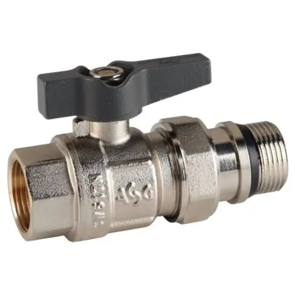 Кран шаровой с америкакой 3/4 прямой бабочка (ASG+) Кран кульовий з американкой 3/4 прямий метелик (ASG+)