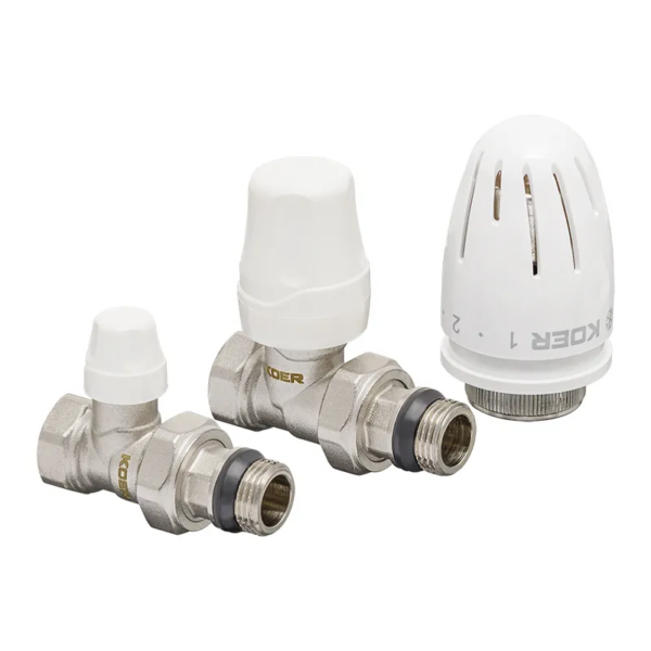 Комплект для підключення радіатора Koer SET-12 - 1/2"x1/2" (прямий) з термоголовкою ВЗ Комплект для підключення радіатора Koer SET-12 - 1/2"x1/2" (прямий) з термоголовкою ВЗ