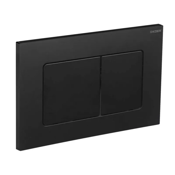 Панель змиву KOER KT-0602-05 240x160x10mm пластикова, кнопка квадратна (колір чорний матовий) Панель змиву KOER KT-0602-05 240x160x10mm пластикова, кнопка квадратна (колір чорний матовий)