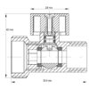 Кран триходовий 1/2Mx3/4Mx1/2F Koer KR.515