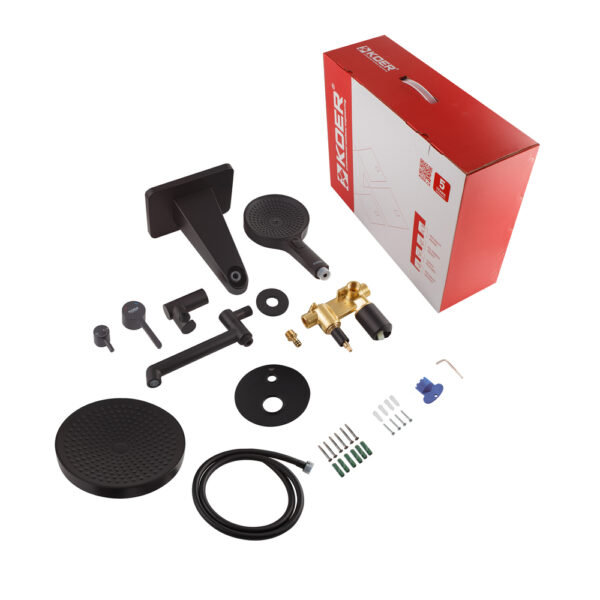 Душова система вбудована KOER KB-66029-05, 3 функції (Колір чорний) Душова система вбудована KOER KB-66029-05, 3 функції (Колір чорний)