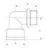 Кут 3/4'' НВ (хром) Koer KF.L08MF.CHR Кут 3/4'' НВ (хром) Koer KF.L08MF.CHR