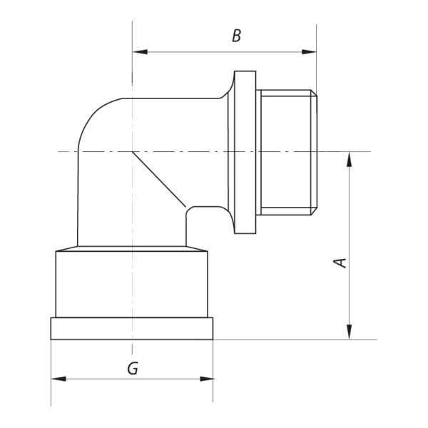 Кут 3/4'' НВ (хром) Koer KF.L08MF.CHR Кут 3/4'' НВ (хром) Koer KF.L08MF.CHR